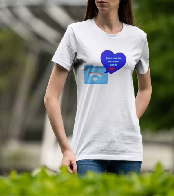Scan Me Malcore Cute Crying Folder Scan Me For Malware Daddy Heart T-Shirt