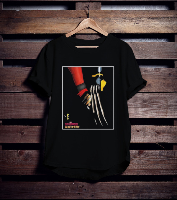 Deadpool Wolverine Handshake Claws T-Shirt