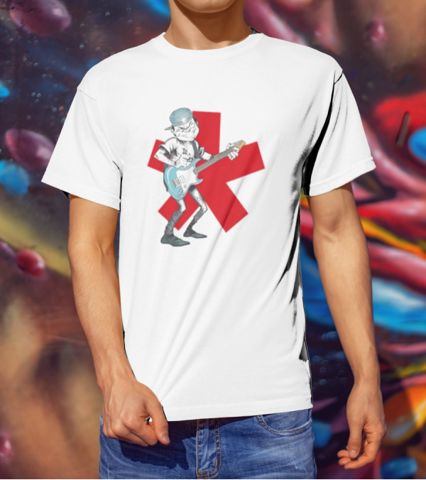 Tmd Comic By Thomas Tenney Rock Guitar Character With Red Asterisk T-Shirt