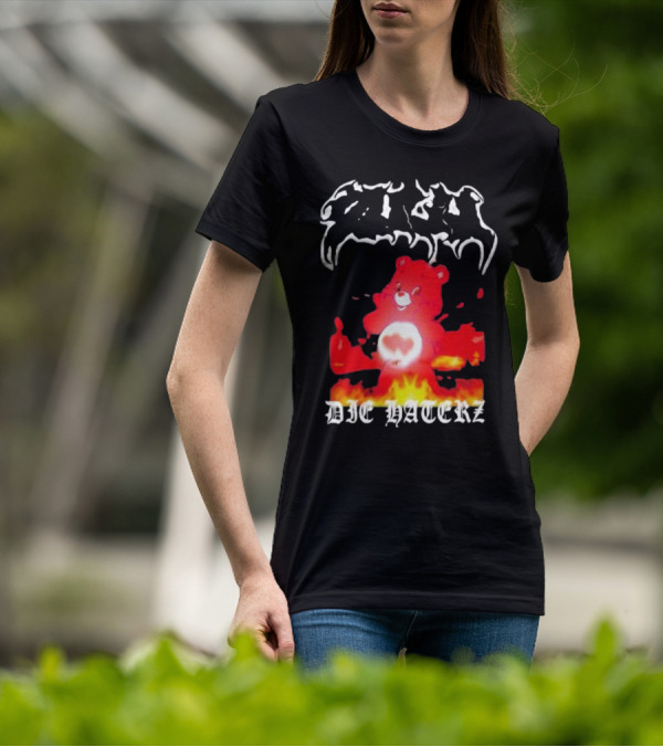 Zulu Bear Die Haterz Burning Heart T-Shirt