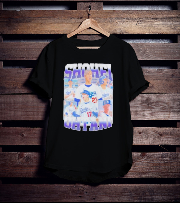 Shohei Ohtani Dodgers Baseball Star Collage T-Shirt