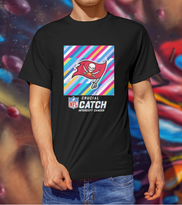 Tampa Bay Buccaneers NFL Crucial Catch Intercept Cancer T-Shirt