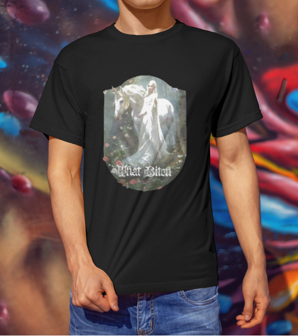 That Bitch Medieval Fantasy Unicorn Ethereal Woman In Forest T-Shirt