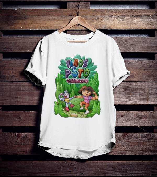 Vamos Al Puto Gimnasio Parody Cartoon Characters Fitness T-Shirt