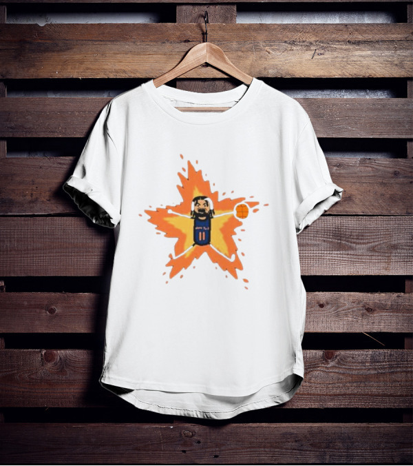 Paint Jalen Brunson Supernova Basketball Star Explosion T-Shirt