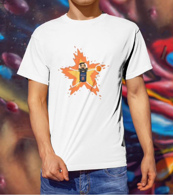 Paint Jalen Brunson Supernova Basketball Star Explosion T-Shirt