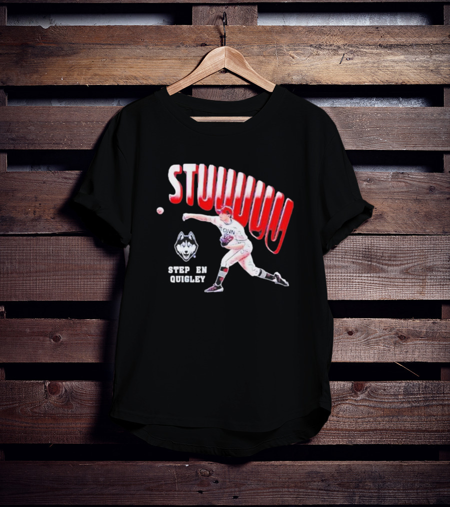 Stuuu Stephen Quigley UConn Huskies Baseball T-Shirt