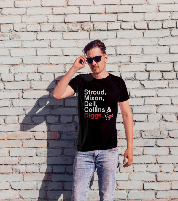 Stroud Mixon Dell Collins Diggs Houston Texans T-Shirt