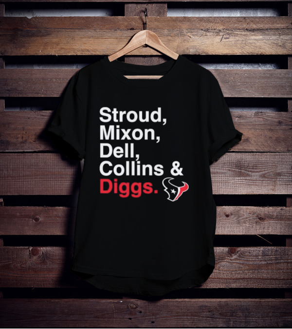 Stroud Mixon Dell Collins Diggs Houston Texans T-Shirt