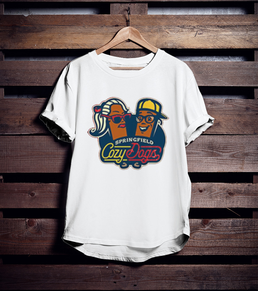 Springfield Cozy Dogs Retro Style Logo With Fun Characters T-Shirt