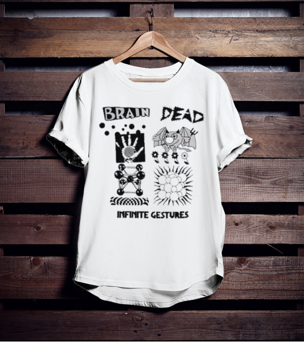 Wearebraindead Brain Dead Infinite Gestures Hand Bat Symbols T-Shirt