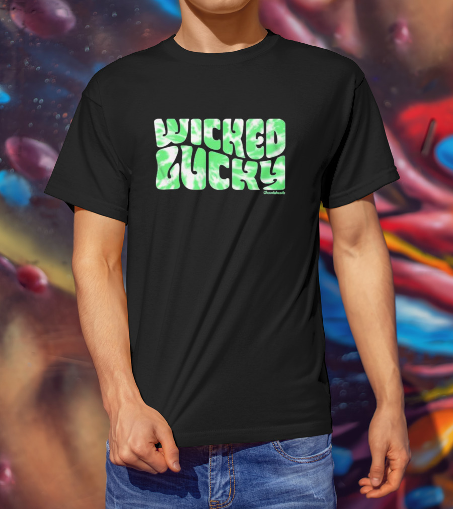 Wicked Lucky Green Tie-Dye Chowdaheadz T-Shirt