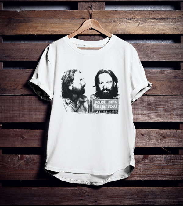 Willie Nelson Police Dept Texas Mugshot Profile T-Shirt