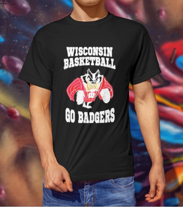 Wisconsin Basketball Go Badgers Mascot Wisconsin Badgers T-Shirt