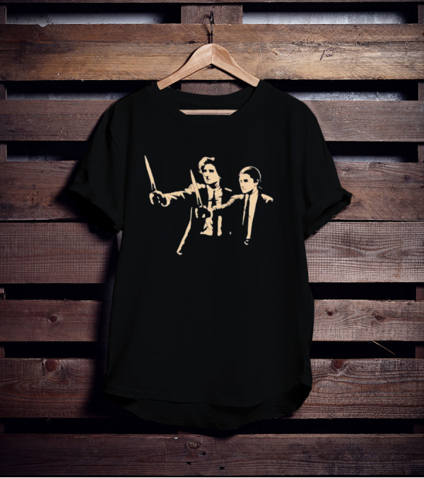 Worm Fiction Knife Duo In Suits T-Shirt