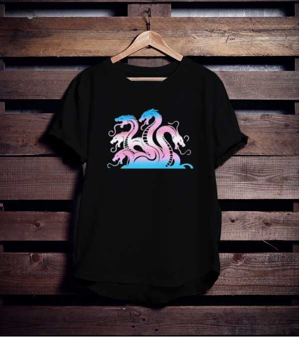 Trans Rights Multi Headed Hydra Pastel Colors T-Shirt