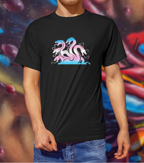 Trans Rights Multi Headed Hydra Pastel Colors T-Shirt