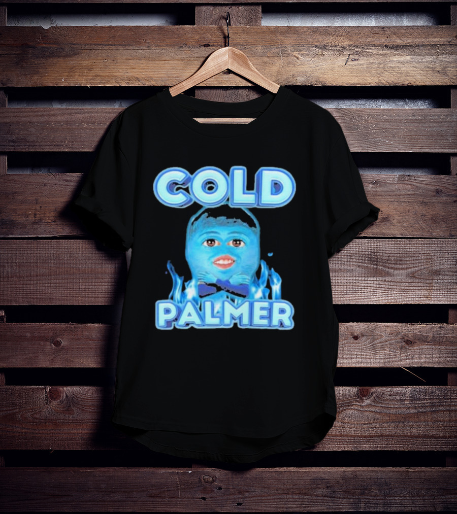 Cold Palmer Frozen Face With Blue Flames T-Shirt