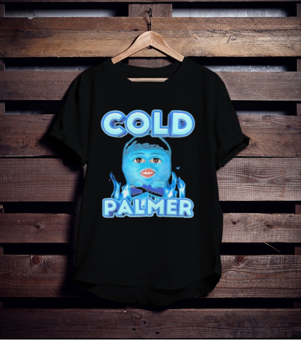 Cold Palmer Frozen Face With Blue Flames T-Shirt