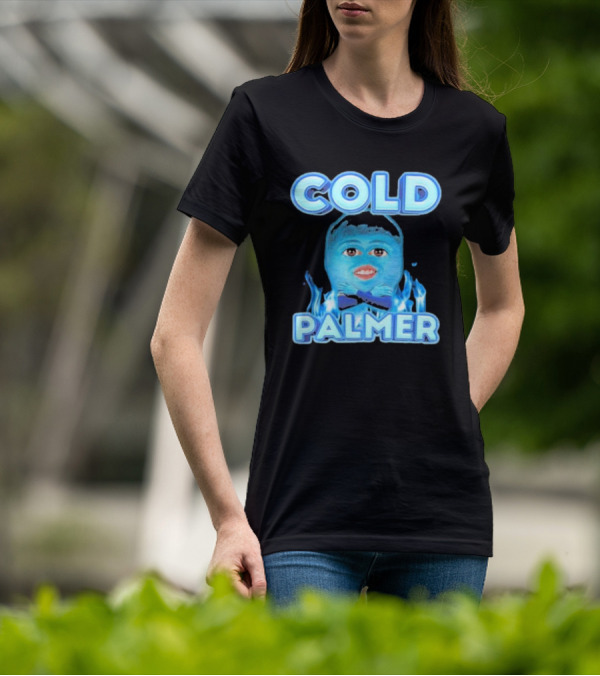 Cold Palmer Frozen Face With Blue Flames T-Shirt