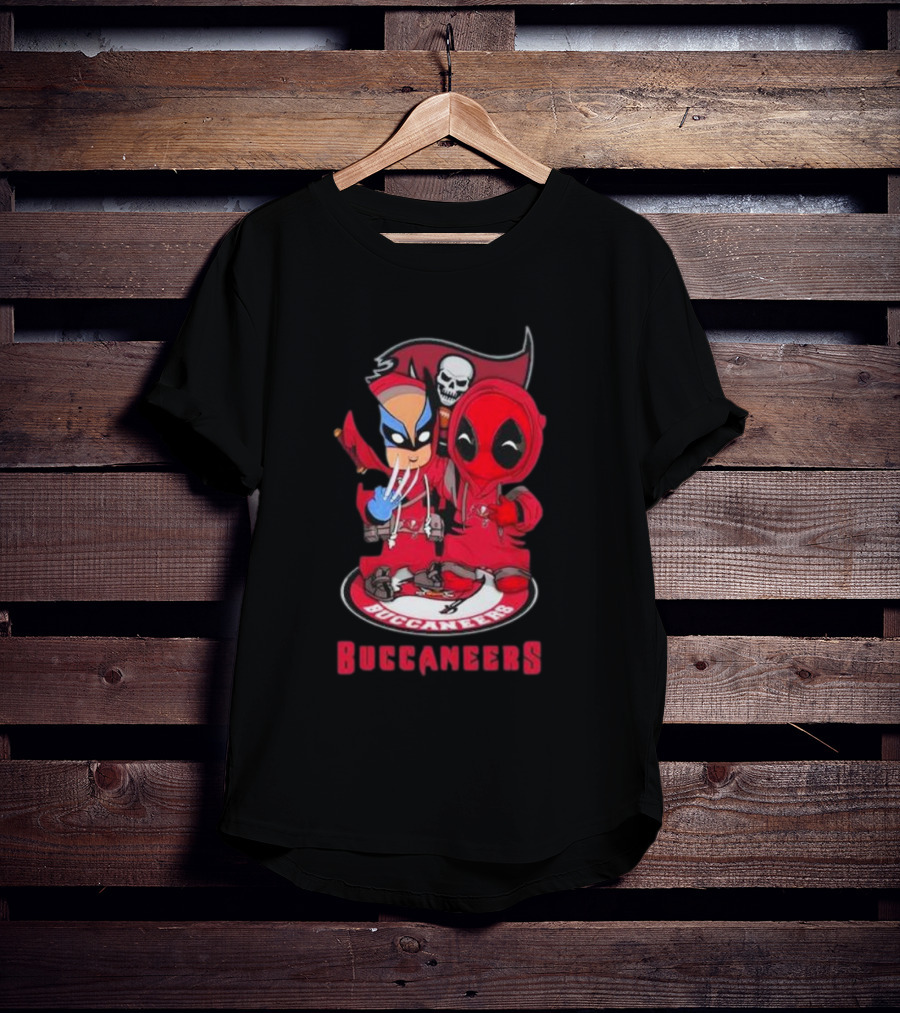 Tampa Bay Buccaneers Marvel Wolverine Deadpool Buccaneers T-Shirt