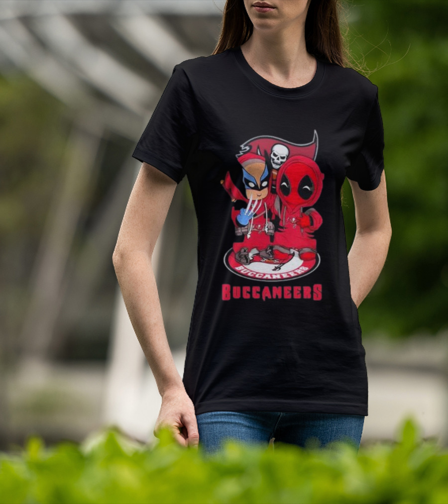 Tampa Bay Buccaneers Marvel Wolverine Deadpool Buccaneers T-Shirt