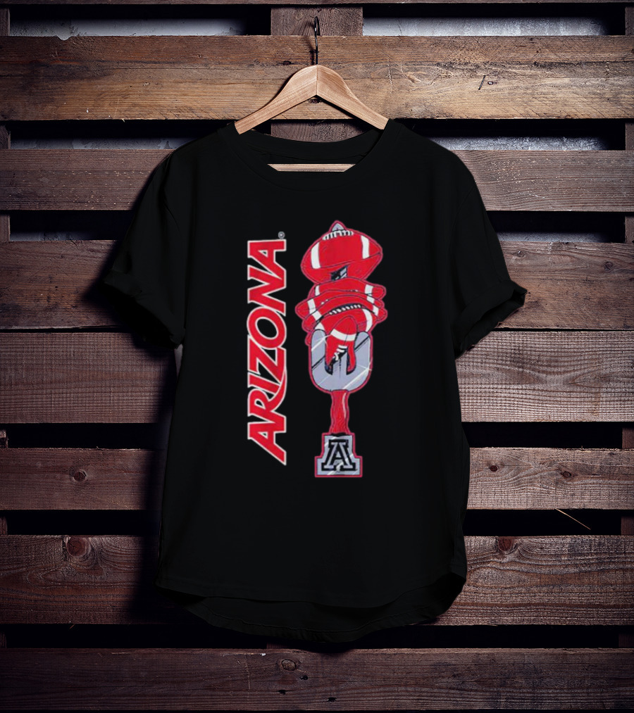 Arizona Football Turnover Sword With Red Helmet Stack And 'A' Emblem T-Shirt