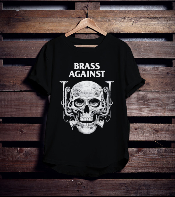 Brass Against Skull And Horns T-Shirt
