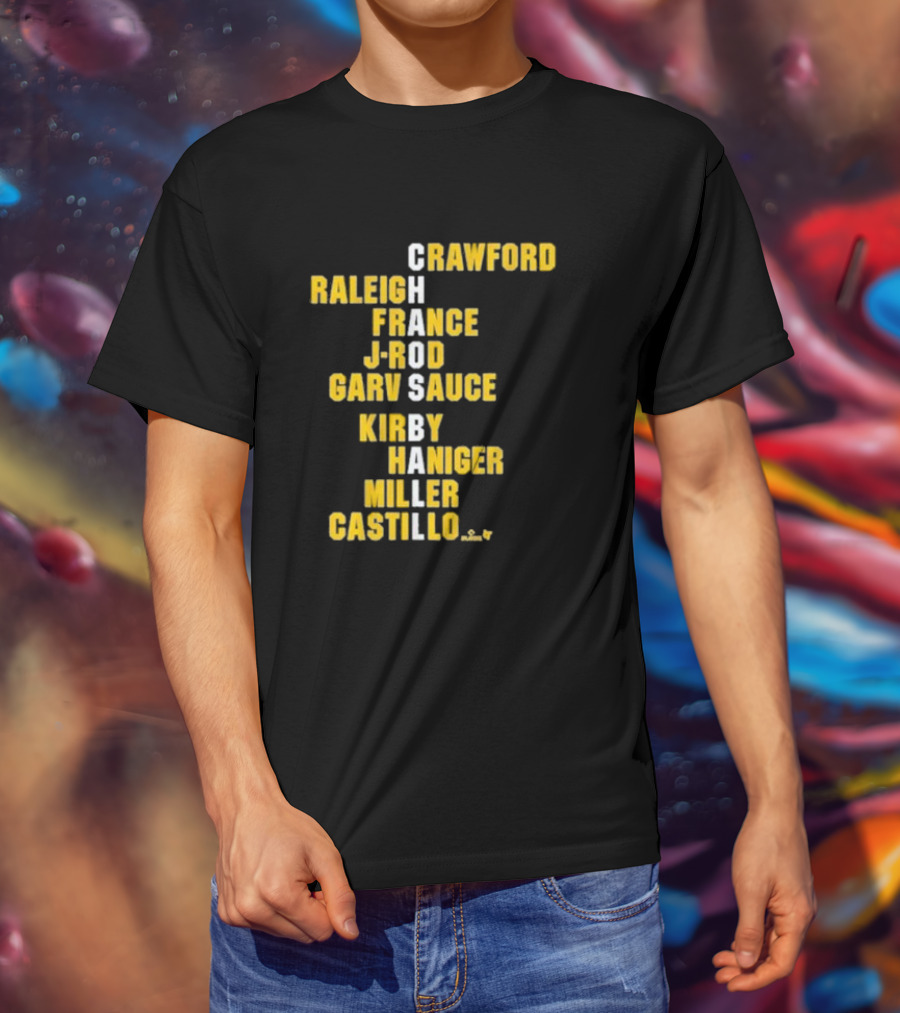 Crawford Raleigh France J-Rod Garv Sauce Kirby Haniger Miller Castillo Chaos Ball Names T-Shirt