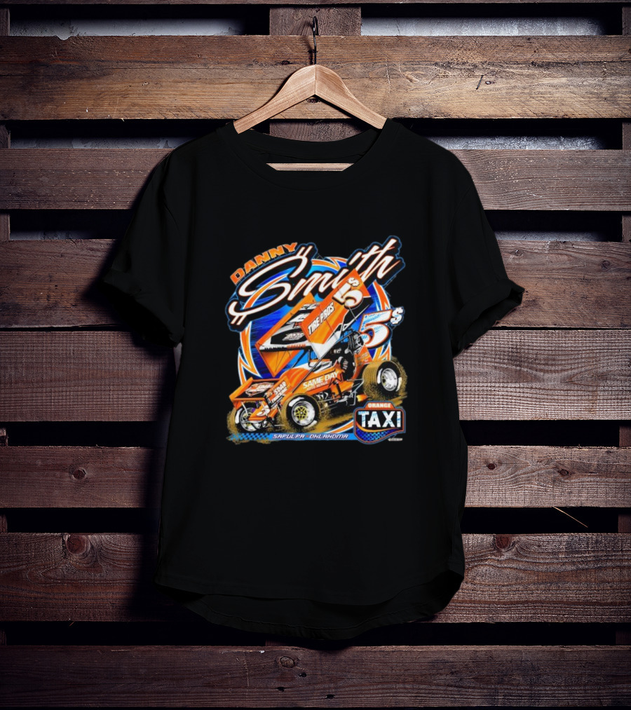 Danny Smith Tire Pros Same Day Sapulpa Oklahoma Orange Taxi Racing 5 T-Shirt