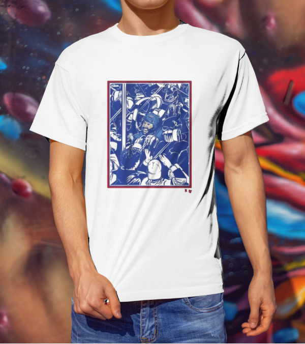 Vincent Trocheck Dogpile Hockey Team Celebration In Blue And White T-Shirt