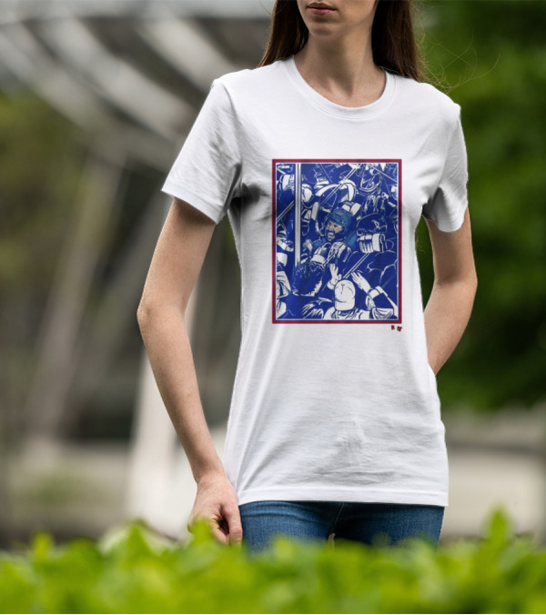 Vincent Trocheck Dogpile Hockey Team Celebration In Blue And White T-Shirt