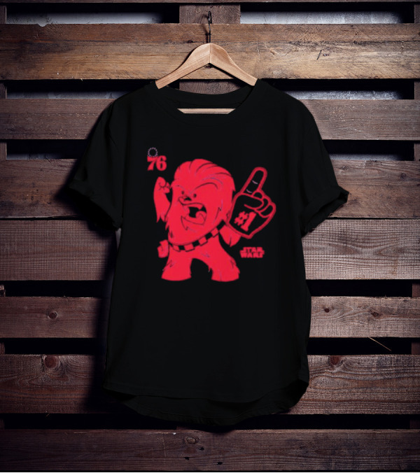 Philadelphia 76ers Star Wars Chewbacca 76 #1 Fan T-Shirt
