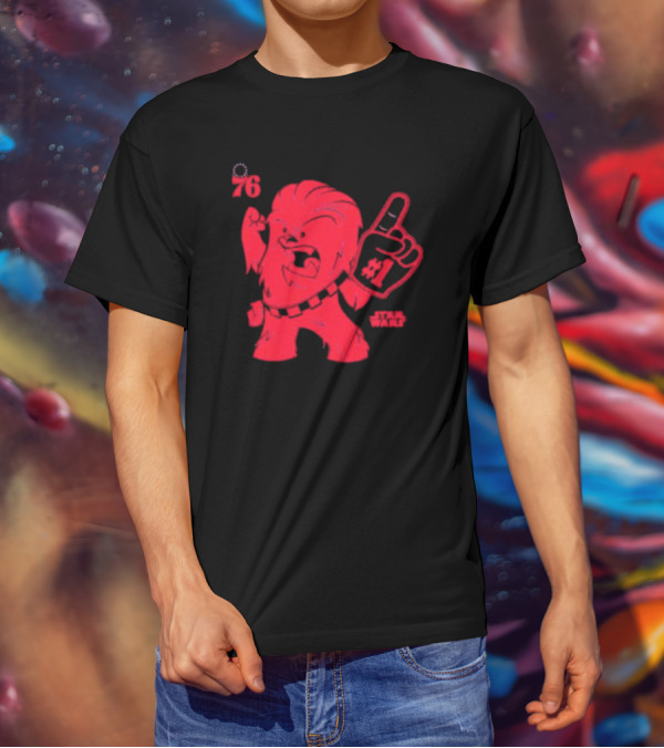 Philadelphia 76ers Star Wars Chewbacca 76 #1 Fan T-Shirt