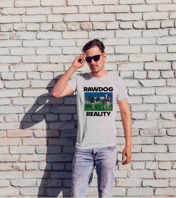 Findsleeptees Rawdog Reality Cows In Green Pasture T-Shirt