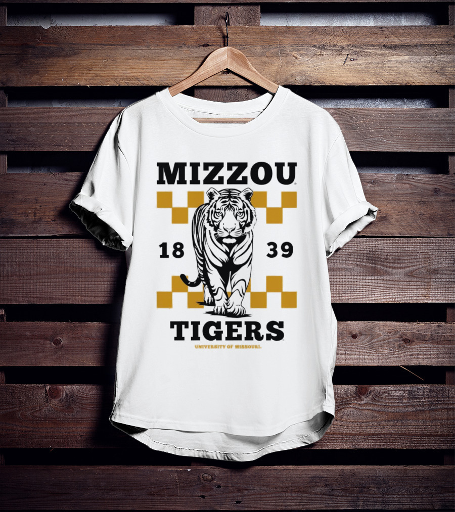 Mizzou Tigers University Of Missouri 1839 Tiger Walking T-Shirt