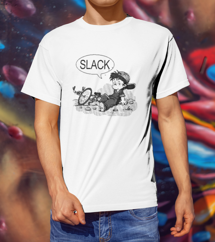 Slack Magazine Slack Biker Comic Character T-Shirt