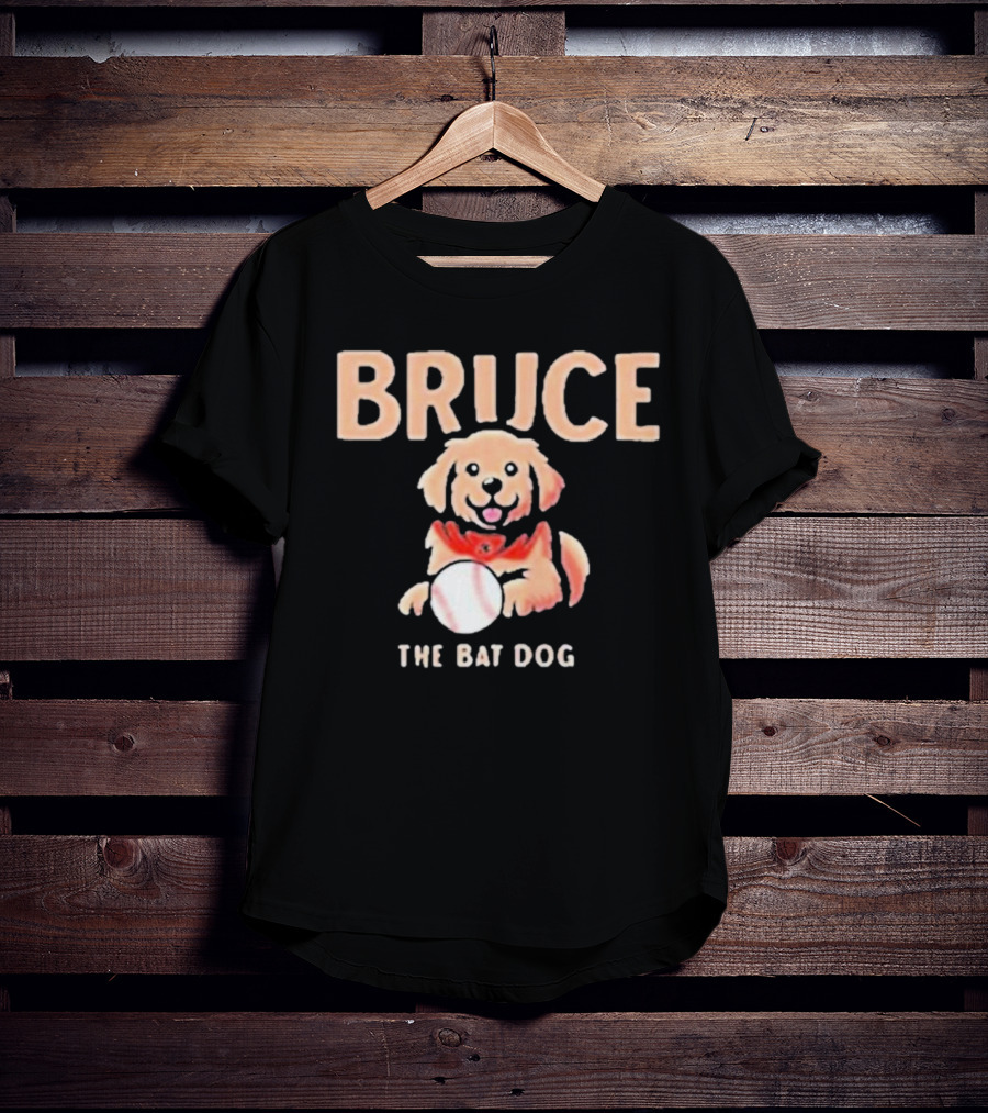 Bruce The Bat Dog Baseball Pup T-Shirt