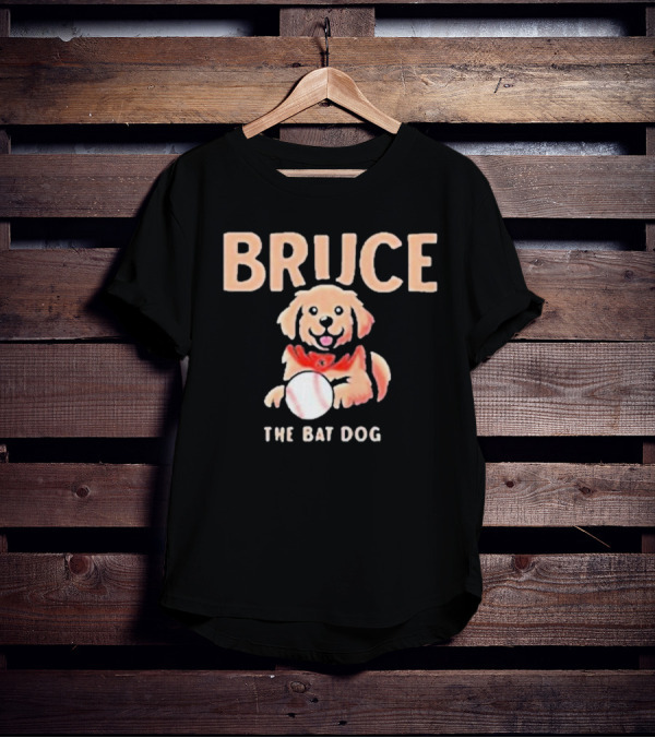 Bruce The Bat Dog Baseball Pup T-Shirt