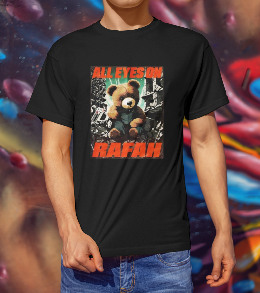 All Eyes On Rafah Bear Amidst Urban Rubble T-Shirt
