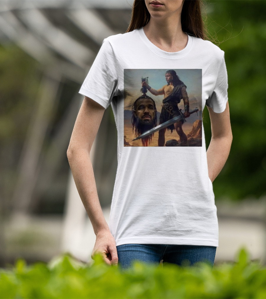 Hermainem Kendrick Holding Drake’s Head In Epic Scene T-Shirt