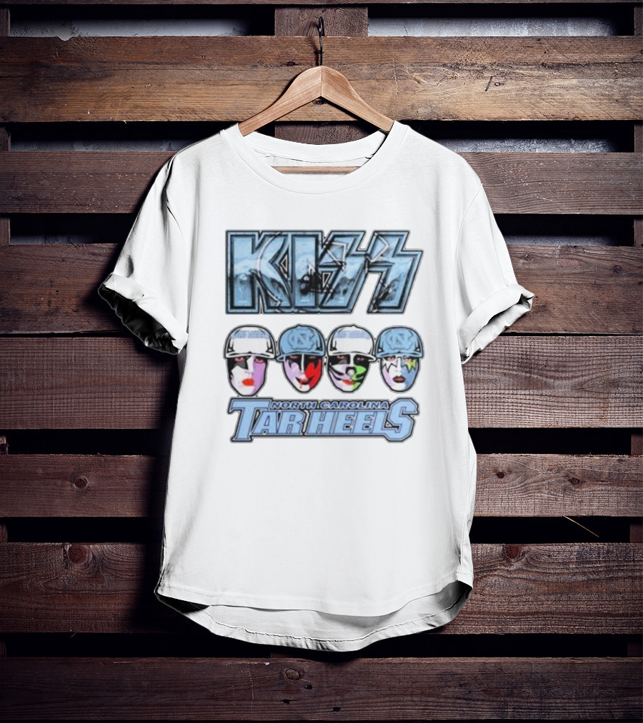 KISS North Carolina Tar Heels Face Paint Logo Fans T-Shirt
