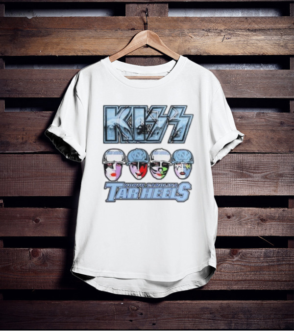 KISS North Carolina Tar Heels Face Paint Logo Fans T-Shirt