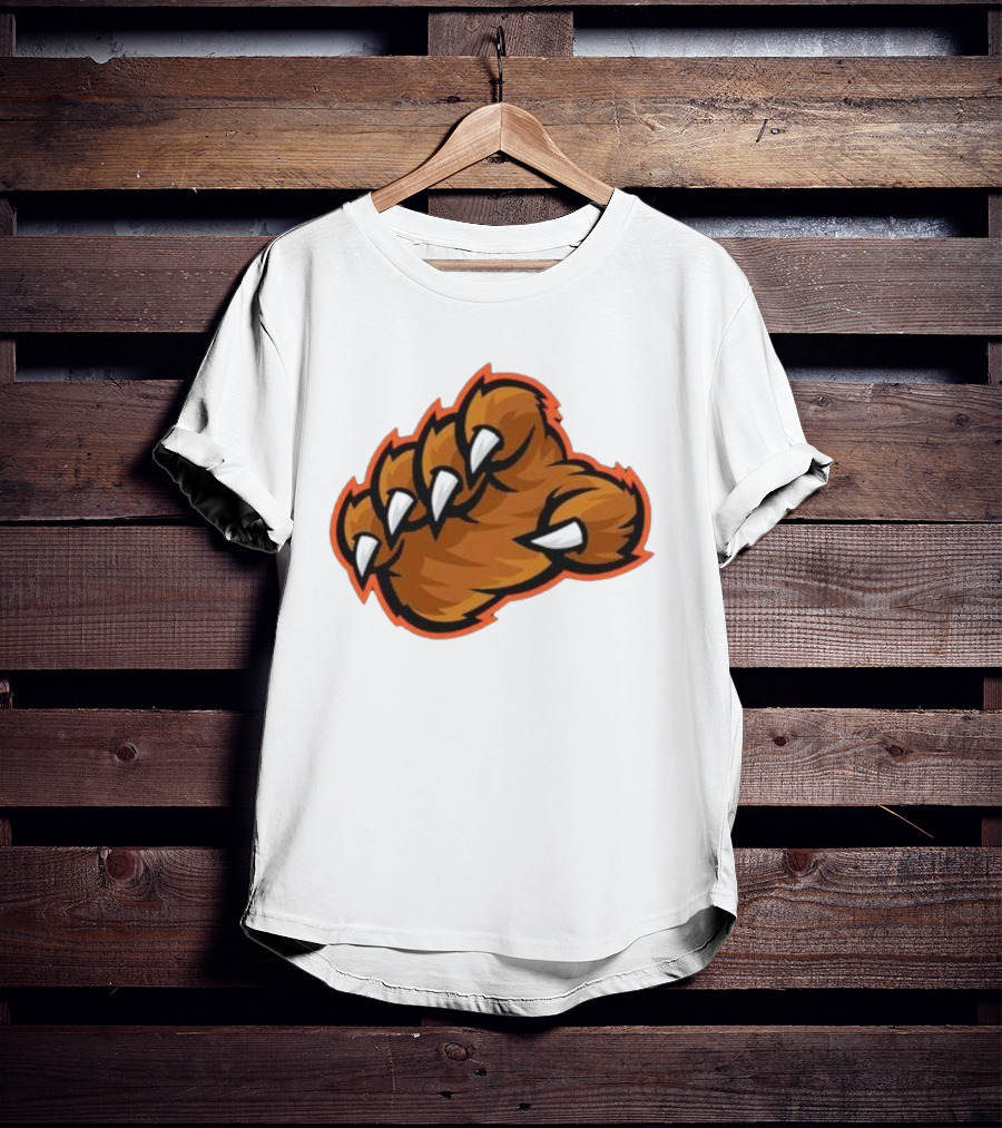 Chicago Bears The Claw Paw Logo Retro Football Fan Gear T-Shirt