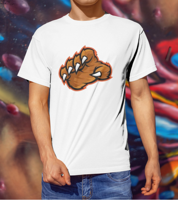 Chicago Bears The Claw Paw Logo Retro Football Fan Gear T-Shirt