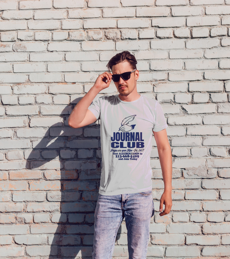 Alec Benjamin Journal Club Pages Are Open 24/7 Text To Join Today T-Shirt
