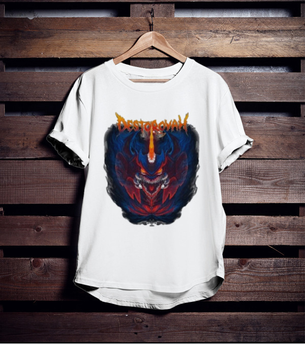 Cavitycolors Destoroyah Fiery Monster Graphics T-Shirt