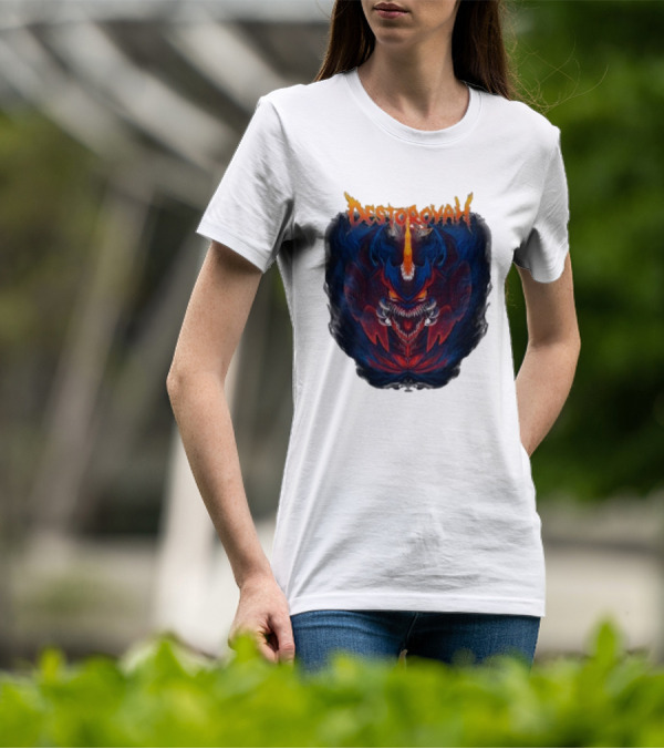 Cavitycolors Destoroyah Fiery Monster Graphics T-Shirt