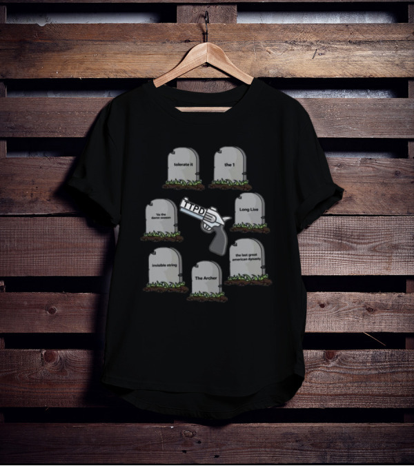 Tsttpd Tolerate It The 1 Long Live Seven Graves 'tis The Damn Season Invisible String The Archer The Last Great American Dynasty One Gun TTPD T-Shirt
