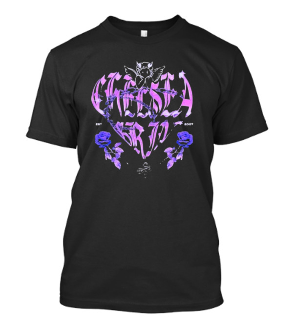 Chelsea Grin Purple Heart EST 2007 Roses Owl T-Shirt